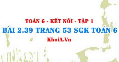 Bài 2.39 trang 53 SGK Toán 6 tập 1 Kết nối tri thức